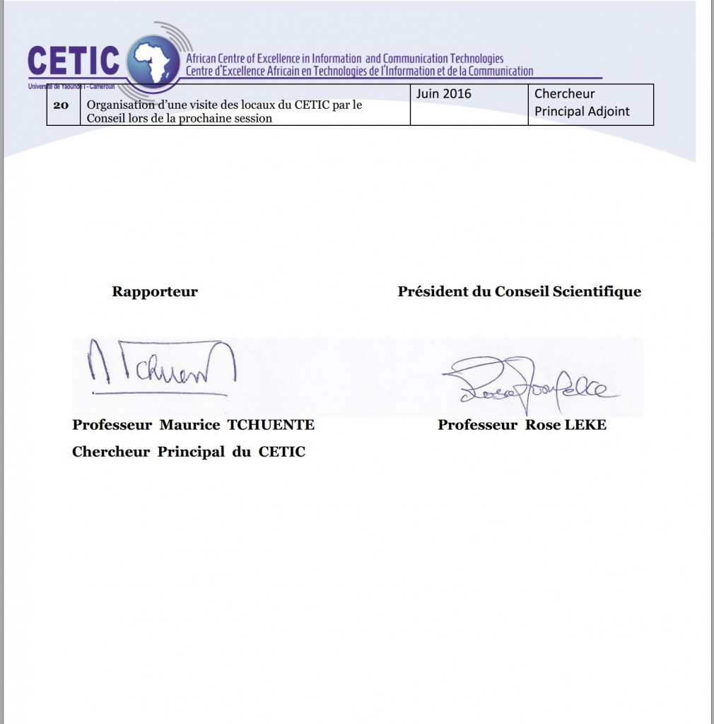 1ere Reunion du Conseil Scientifique du CETIC 17