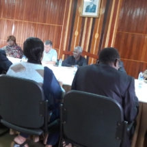 Séance de travail à la salle des Actes de l&amp;#039;ENSP avec les membres 