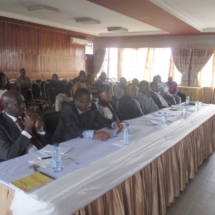 Séance de travail à la salle des Actes de l'ENSP avec les membres 