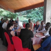 La CTI en pause Dejeune au Restaurant Bois Ste ANASTASIE avec les Ancien de ENSP