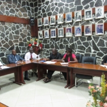 Quelques Responsables pour recevoir la CTI a salle des actes du rectorat de UYI