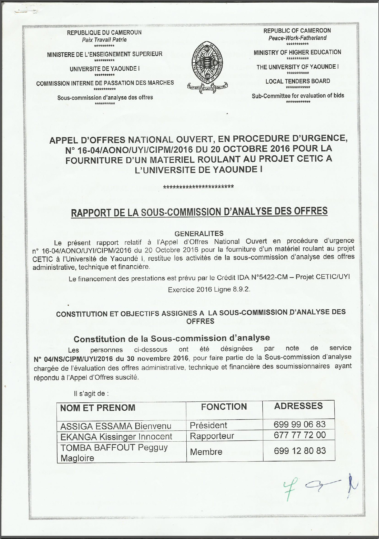 Report of the Auction Analysis Sub-Commission of the CETIC Pick-Up Acquisition Market DAO